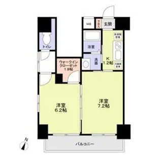 ロリエ笹塚【14階】の間取り