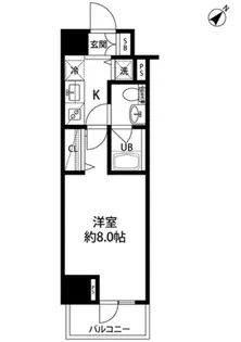 ルクレ日本橋馬喰町【6階】の間取り