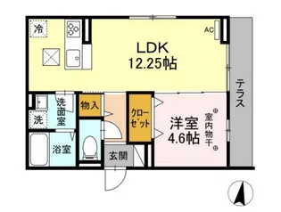 ルリアン東葛西【1階】の間取り