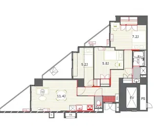 T’s garden東陽町【8階】の間取り
