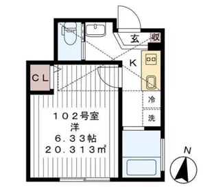 AJ一之江Ⅰ【1階】の間取り