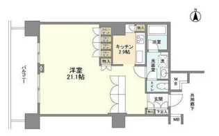 豊洲シエルタワー【8階】の間取り