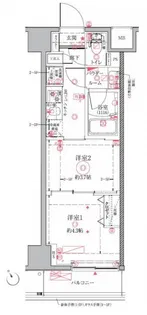 クレイシア門前仲町ザ・レジデンス【1階】の間取り