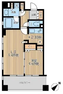 CITY SPIRE三ノ輪【8階】の間取り