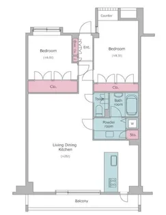 レジディア北新宿【2階】の間取り