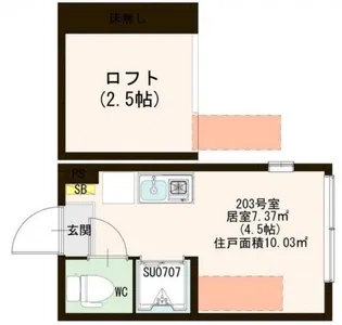 ORACLE SHIN-OKUBO【2階】の間取り