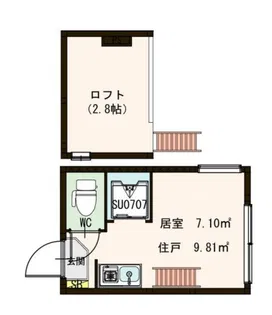 Stage富久町【203号室】の間取り