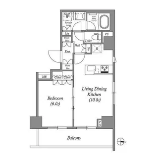 CORVAL住吉【208号室】の間取り
