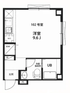 ヴァンテ新中野【102号室】の間取り