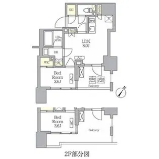 テラス神田猿楽町【2階】の間取り