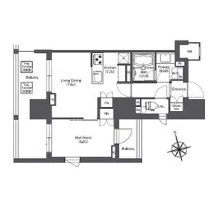 LIBR GRANT 西新宿EAST【7階】の間取り