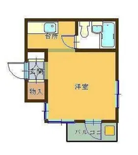 ハイツ飛鳥【1階】の間取り