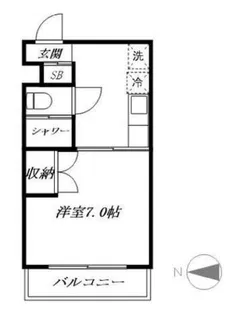 ヴィレッジ・1【1階】の間取り