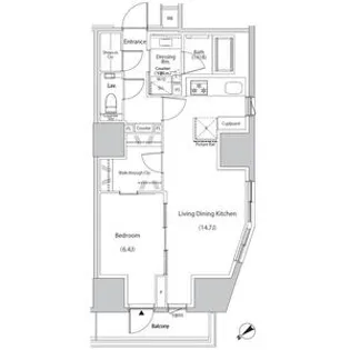 ザ・パークハビオ市ヶ谷イースト【3階】の間取り