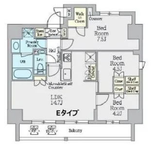 クレストコート上野【14階】の間取り