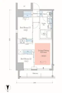 アーバネックス錦糸町Ⅱ【2階】の間取り