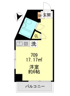 ハイシティ高田馬場【7階】の間取り