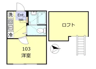 アジュール中野【1階】の間取り