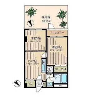 パイロットハウス北新宿【1階】の間取り