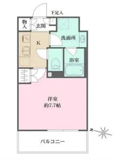 プライムアーバン菊川【6階】の間取り