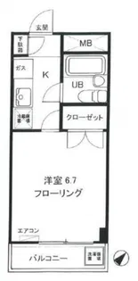 クレスト東新宿【206号室】の間取り
