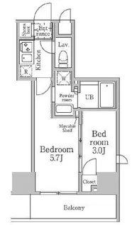 レジディア三軒茶屋Ⅲ【8階】の間取り