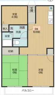 三英ビル【402号室】の間取り