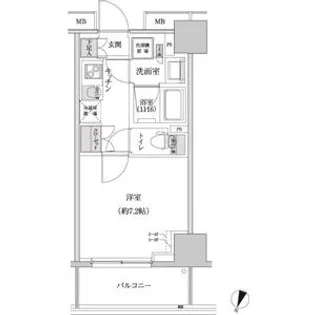 パークハビオ渋谷本町レジデンス【8階】の間取り
