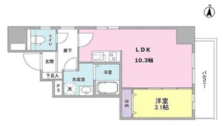 プラシードテラス森下【2階】の間取り