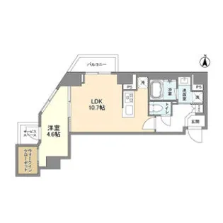 ジオエント新中野【6階】の間取り