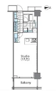コンフォリア新宿イーストサイドタワー【15階】の間取り