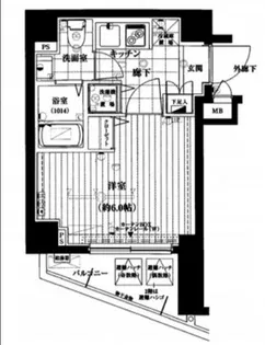 ヴァレッシア椎名町駅前シティ【8階】の間取り