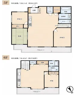 冬木サンパレス【5階】の間取り
