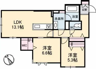 エンソラード【1階】の間取り