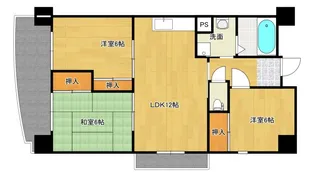 せせら壱番館【6階】の間取り