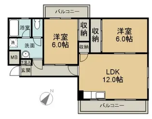 第2コーポ田中【2階】の間取り