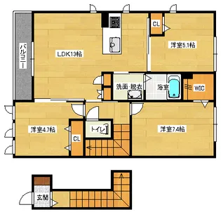 カーサソレアードBの間取り