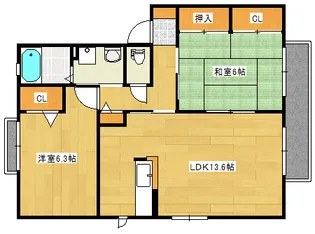 カミーリアB棟【2階】の間取り