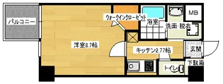 グラビスコート広島駅前通り【401号室】の間取り