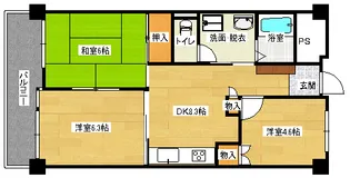 クレスト東雲【405号室】の間取り