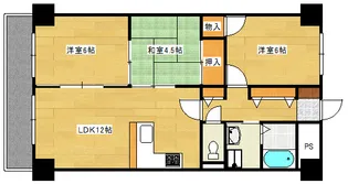 グリーンコート井口【4階】の間取り