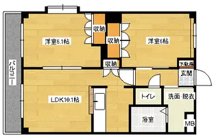プレザンス西山本【2階】の間取り