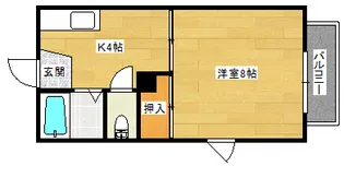 クレアトール高屋C棟【1階】の間取り