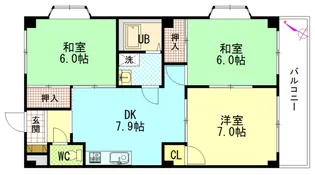 セントラルリバーC棟の間取り