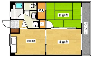 コーポ花本【4階】の間取り
