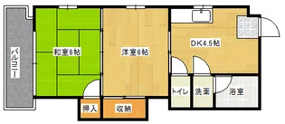 コーポ中山【2階】の間取り
