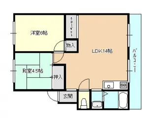 コーポ木下の間取り