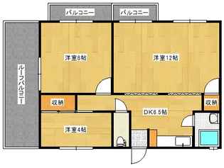 嵯峨野ハイツ【401号室】の間取り