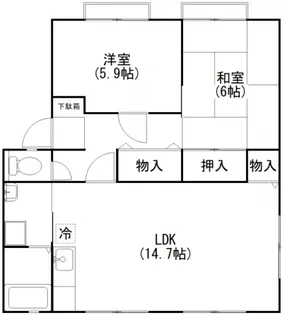 サンライフ坂本B棟の間取り