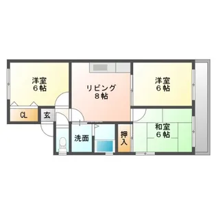 セジュール川内【2階】の間取り